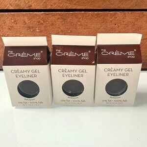The Crème Shop Creamy Gel Eyeliner Dark Brown 0.14oz Smudge Proof - 3 Pack
